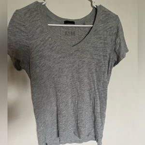 ATM Anthony Thomas Melillo Slub Jersey Classic V-Neck Tee Short Sleeve